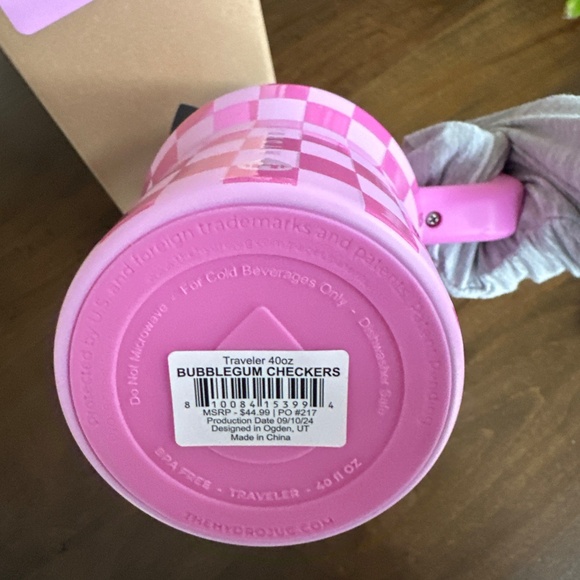 HydroJug Bubblegum Checkered 40oz Traveler Tumbler Limited Edition NEW - Picture 4 of 6